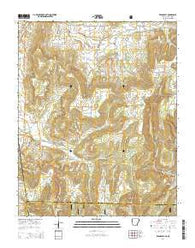 Evansville Arkansas Current topographic map, 1:24000 scale, 7.5 X 7.5 Minute, Year 2014