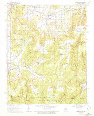Evansville Arkansas Historical topographic map, 1:24000 scale, 7.5 X 7.5 Minute, Year 1970