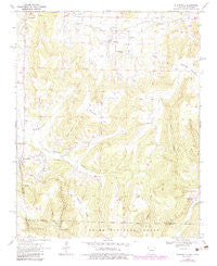 Evansville Arkansas Historical topographic map, 1:24000 scale, 7.5 X 7.5 Minute, Year 1970