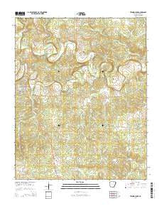 Evening Shade Arkansas Current topographic map, 1:24000 scale, 7.5 X 7.5 Minute, Year 2014
