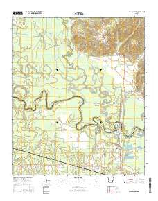 Falls Chapel Arkansas Current topographic map, 1:24000 scale, 7.5 X 7.5 Minute, Year 2014