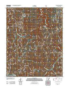 Fallsville Arkansas Historical topographic map, 1:24000 scale, 7.5 X 7.5 Minute, Year 2011