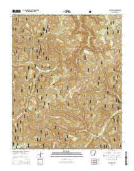 Fallsville Arkansas Current topographic map, 1:24000 scale, 7.5 X 7.5 Minute, Year 2014