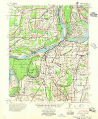 Farrell Mississippi Historical topographic map, 1:62500 scale, 15 X 15 Minute, Year 1955