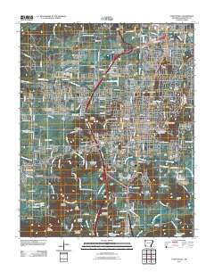 Fayetteville Arkansas Historical topographic map, 1:24000 scale, 7.5 X 7.5 Minute, Year 2011