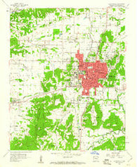 Fayetteville Arkansas Historical topographic map, 1:24000 scale, 7.5 X 7.5 Minute, Year 1958