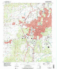 Fayetteville Arkansas Historical topographic map, 1:24000 scale, 7.5 X 7.5 Minute, Year 1995