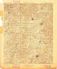 Fayetteville Arkansas Historical topographic map, 1:125000 scale, 30 X 30 Minute, Year 1901