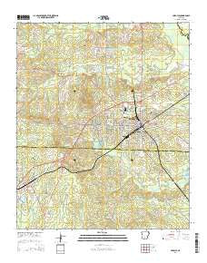 Fordyce Arkansas Current topographic map, 1:24000 scale, 7.5 X 7.5 Minute, Year 2014