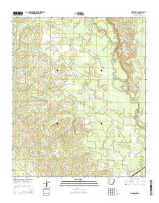 Fordyce NE Arkansas Current topographic map, 1:24000 scale, 7.5 X 7.5 Minute, Year 2014