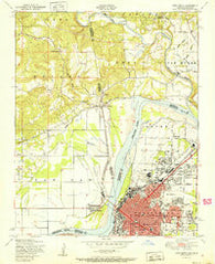 Fort Smith Arkansas Historical topographic map, 1:24000 scale, 7.5 X 7.5 Minute, Year 1951