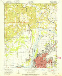Fort Smith Arkansas Historical topographic map, 1:24000 scale, 7.5 X 7.5 Minute, Year 1951