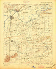 Fort Smith Arkansas Historical topographic map, 1:125000 scale, 30 X 30 Minute, Year 1890