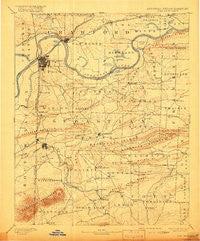Fort Smith Arkansas Historical topographic map, 1:125000 scale, 30 X 30 Minute, Year 1890