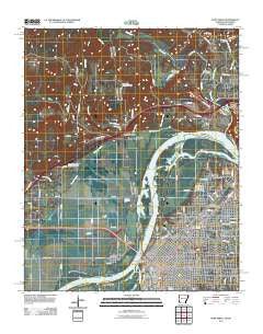 Fort Smith Arkansas Historical topographic map, 1:24000 scale, 7.5 X 7.5 Minute, Year 2011