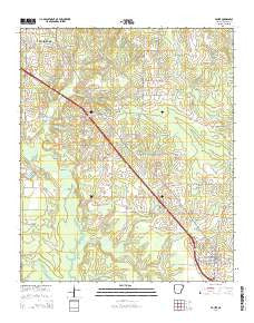Fouke Arkansas Current topographic map, 1:24000 scale, 7.5 X 7.5 Minute, Year 2014