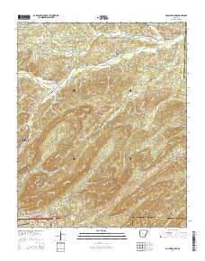 Fountain Lake Arkansas Current topographic map, 1:24000 scale, 7.5 X 7.5 Minute, Year 2014
