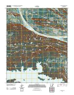 Fourche Arkansas Historical topographic map, 1:24000 scale, 7.5 X 7.5 Minute, Year 2011