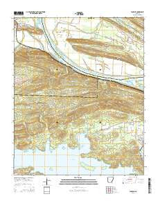 Fourche Arkansas Current topographic map, 1:24000 scale, 7.5 X 7.5 Minute, Year 2014