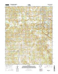 Franklin Arkansas Current topographic map, 1:24000 scale, 7.5 X 7.5 Minute, Year 2014