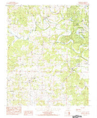 Franklin Arkansas Historical topographic map, 1:24000 scale, 7.5 X 7.5 Minute, Year 1984