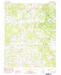 Franklin Arkansas Historical topographic map, 1:24000 scale, 7.5 X 7.5 Minute, Year 1984