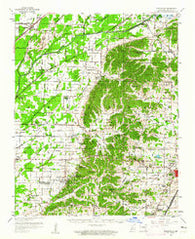 Gainesville Arkansas Historical topographic map, 1:62500 scale, 15 X 15 Minute, Year 1958
