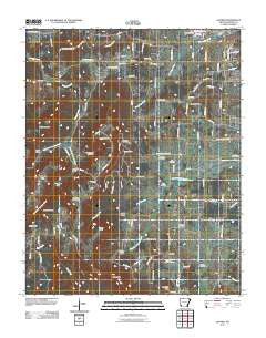 Gaither Arkansas Historical topographic map, 1:24000 scale, 7.5 X 7.5 Minute, Year 2011