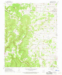 Gaither Arkansas Historical topographic map, 1:24000 scale, 7.5 X 7.5 Minute, Year 1967