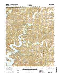 Gamaliel Arkansas Current topographic map, 1:24000 scale, 7.5 X 7.5 Minute, Year 2014