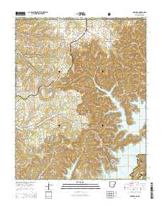 Garfield Arkansas Current topographic map, 1:24000 scale, 7.5 X 7.5 Minute, Year 2014