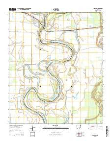 Garland Arkansas Current topographic map, 1:24000 scale, 7.5 X 7.5 Minute, Year 2014