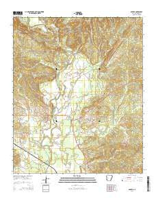 Geneva Arkansas Current topographic map, 1:24000 scale, 7.5 X 7.5 Minute, Year 2014