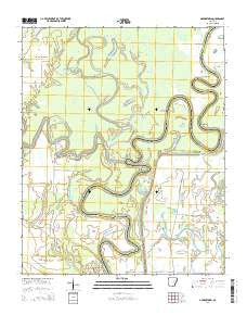 Georgetown Arkansas Current topographic map, 1:24000 scale, 7.5 X 7.5 Minute, Year 2014