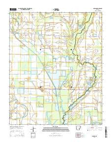 Geridge Arkansas Current topographic map, 1:24000 scale, 7.5 X 7.5 Minute, Year 2014