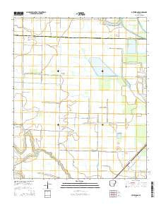 Gethsemane Arkansas Current topographic map, 1:24000 scale, 7.5 X 7.5 Minute, Year 2014