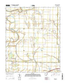 Gieseck Arkansas Current topographic map, 1:24000 scale, 7.5 X 7.5 Minute, Year 2014