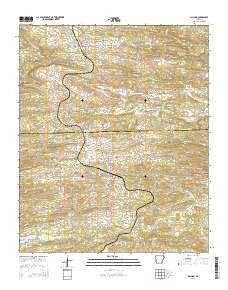 Gillham Arkansas Current topographic map, 1:24000 scale, 7.5 X 7.5 Minute, Year 2014