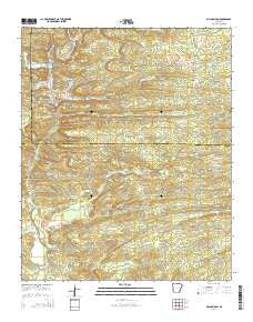 Gillham Dam Arkansas Current topographic map, 1:24000 scale, 7.5 X 7.5 Minute, Year 2014