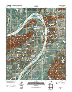 Gleason Arkansas Historical topographic map, 1:24000 scale, 7.5 X 7.5 Minute, Year 2011