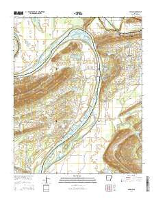 Gleason Arkansas Current topographic map, 1:24000 scale, 7.5 X 7.5 Minute, Year 2014