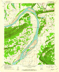 Gleason Arkansas Historical topographic map, 1:24000 scale, 7.5 X 7.5 Minute, Year 1961