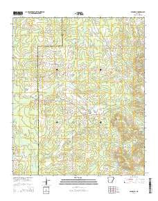 Glendale Arkansas Current topographic map, 1:24000 scale, 7.5 X 7.5 Minute, Year 2014