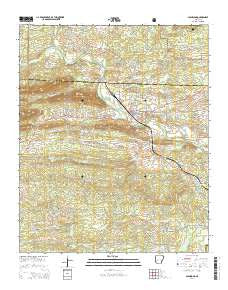Glenwood Arkansas Current topographic map, 1:24000 scale, 7.5 X 7.5 Minute, Year 2014