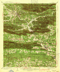 Glenwood Arkansas Historical topographic map, 1:62500 scale, 15 X 15 Minute, Year 1942