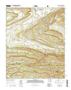 Golden City Arkansas Current topographic map, 1:24000 scale, 7.5 X 7.5 Minute, Year 2014