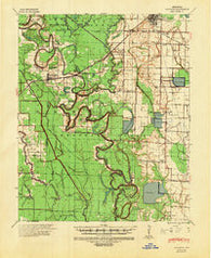 Goldman Arkansas Historical topographic map, 1:62500 scale, 15 X 15 Minute, Year 1941