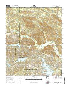 Goosepond Mountain Arkansas Current topographic map, 1:24000 scale, 7.5 X 7.5 Minute, Year 2014