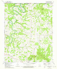 Grandview Arkansas Historical topographic map, 1:24000 scale, 7.5 X 7.5 Minute, Year 1972