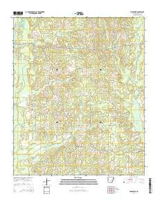 Grapevine Arkansas Current topographic map, 1:24000 scale, 7.5 X 7.5 Minute, Year 2014